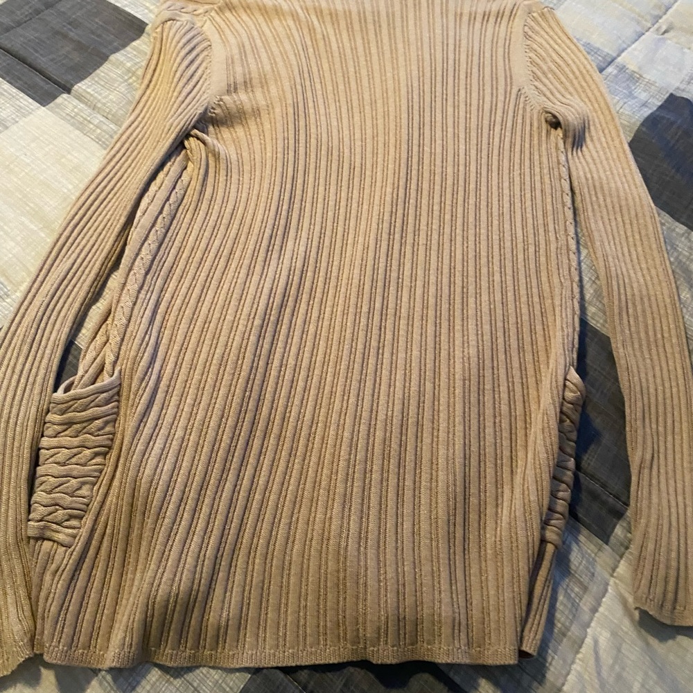 Falls Creek Tan Ribbed Sweater - Picture 3 of 3